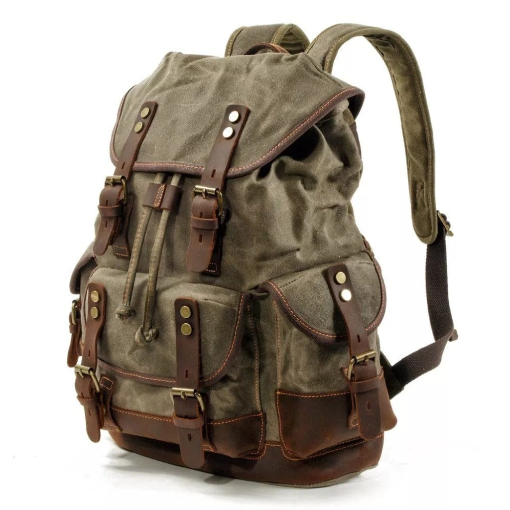 Handmade Top Grain Leather Backpack Men's Travel Backpacks Vintage