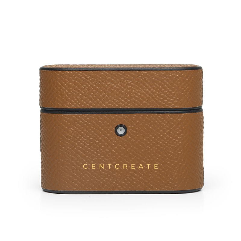 מגן איירפודס מעור חום בהיר בדוגמת אפסום על ידי גנטקרייט