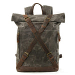 Vintage Backpack "Carpe Noctem" In Army Green Color - Gentcreate