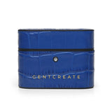 Matt Blue Leather Airpods Pro Case By Gentcreate