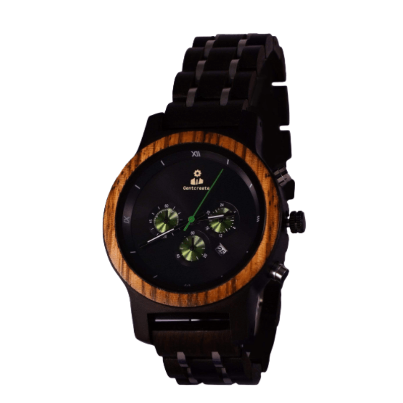 Black Wood Watch "Viridis"