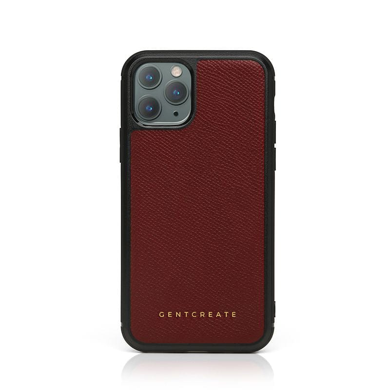 Burgundy Epsom Leather iPhone Case By Gentcreate